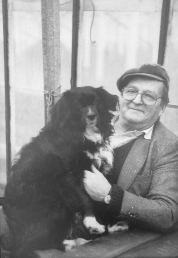 Johannes van den Ende met hond Blacky (begin jaren '80)